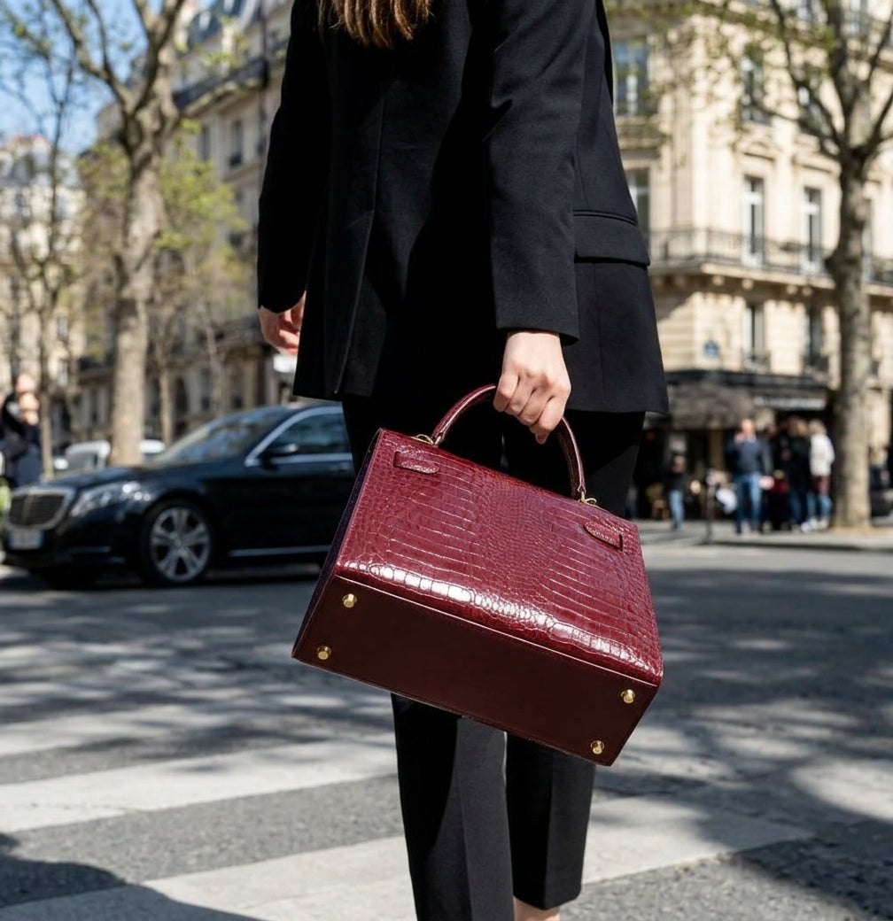 Bolso efecto cocodrilo