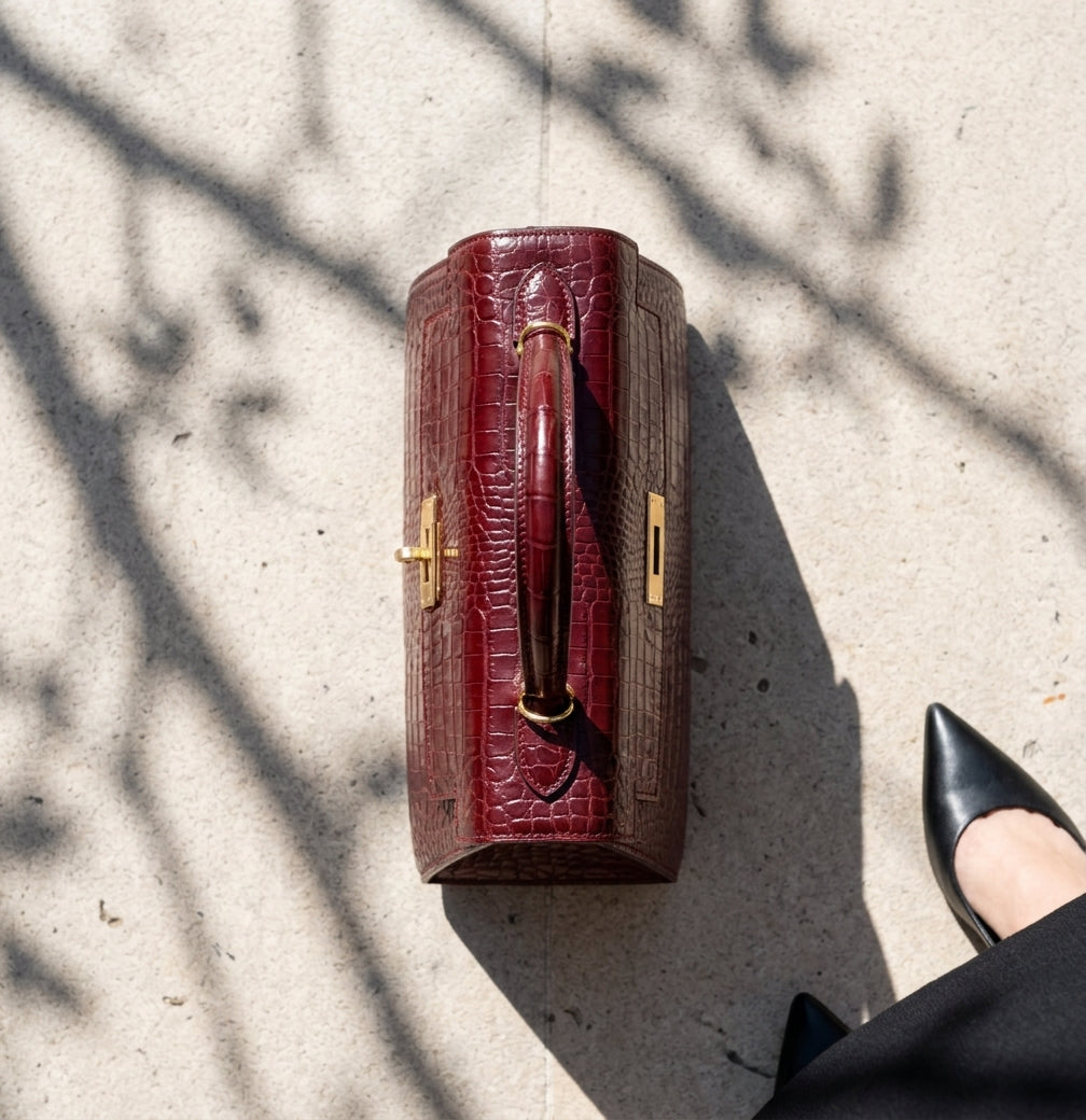 Bolso efecto cocodrilo
