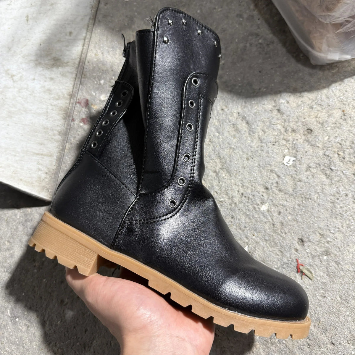 Botines moteros retro de estilo biker - vista 4