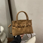 Bolso bandolera de ante liso