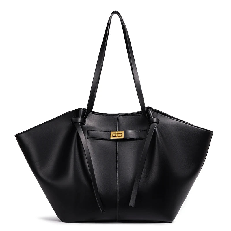 Bolso tote con cierre dorado