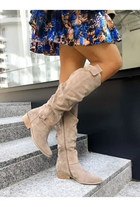 Botas mosqueteras de ante por encima de la rodilla - vista 8