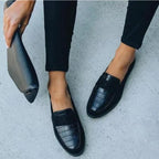 Mocasines planos de charol bicolor estilo británico - vista 3