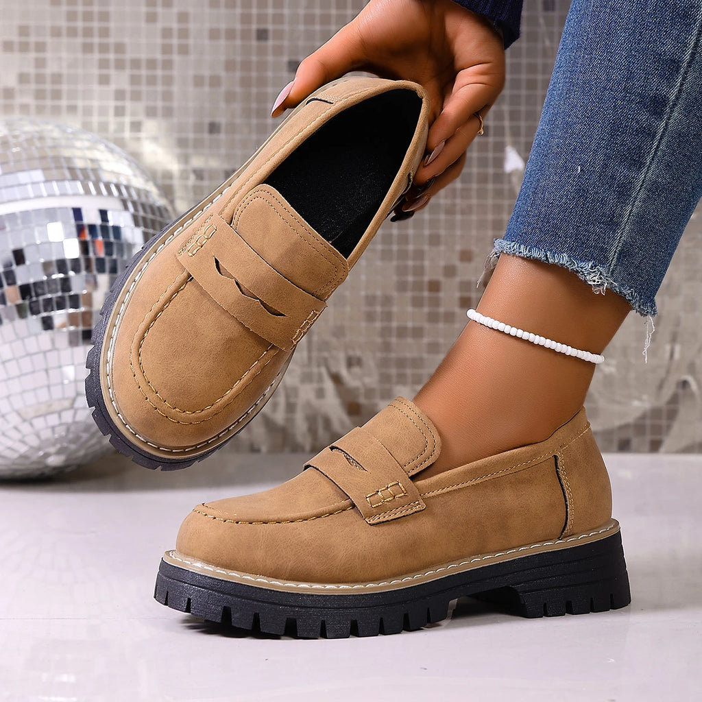 Mocasines de mujer con suela gruesa y punta redonda - vista 2