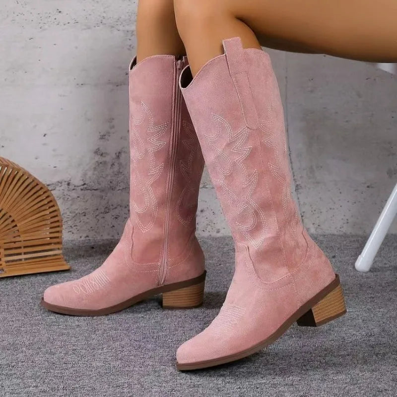Botas vaqueras altas con bordados western - vista 4