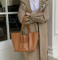 Bolso tote vintage con neceser