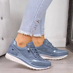 Zapatillas de mujer con plataforma y cordones - Zenvora