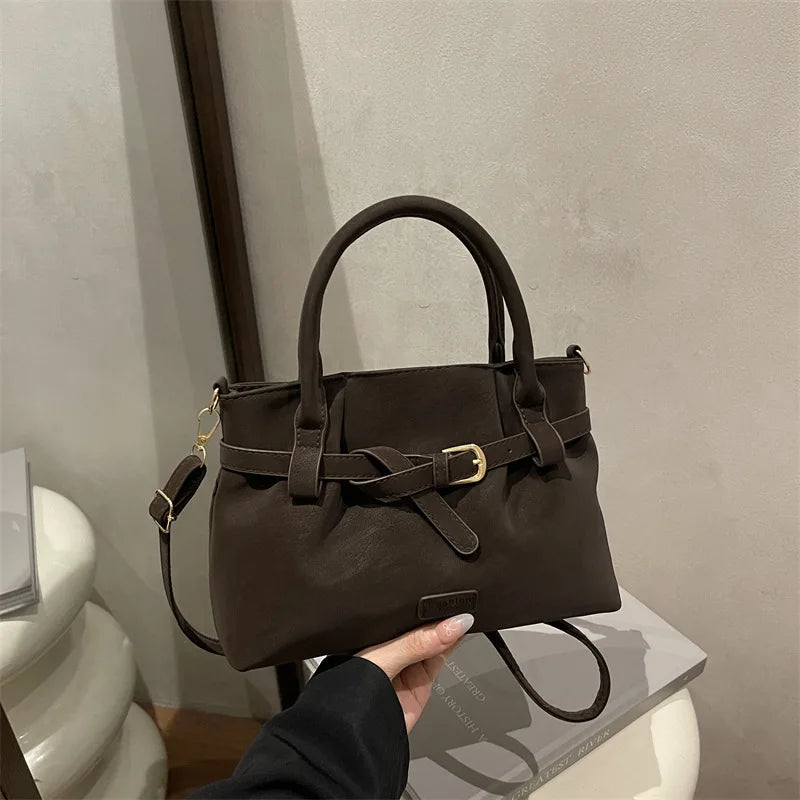 Bolso bandolera de ante liso