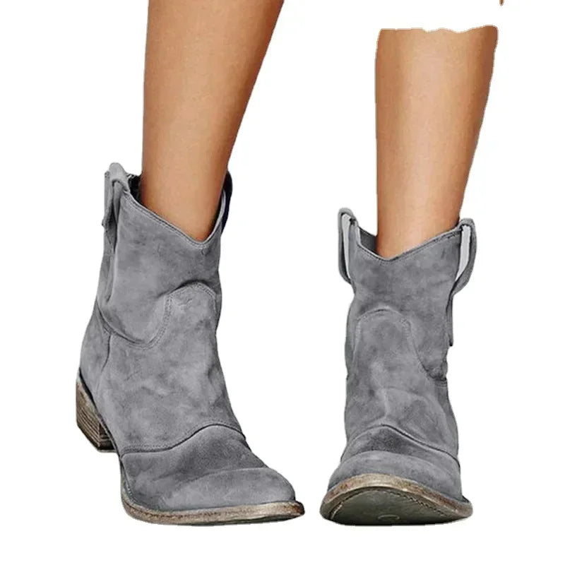 Botines vaqueros vintage de mujer con punta afilada - vista 2