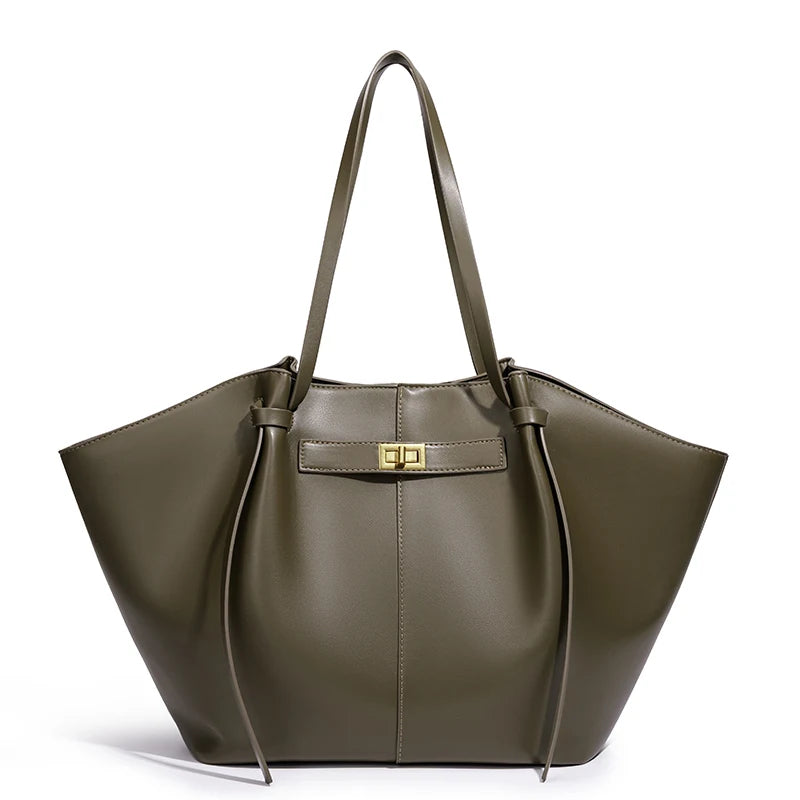 Bolso tote con cierre dorado