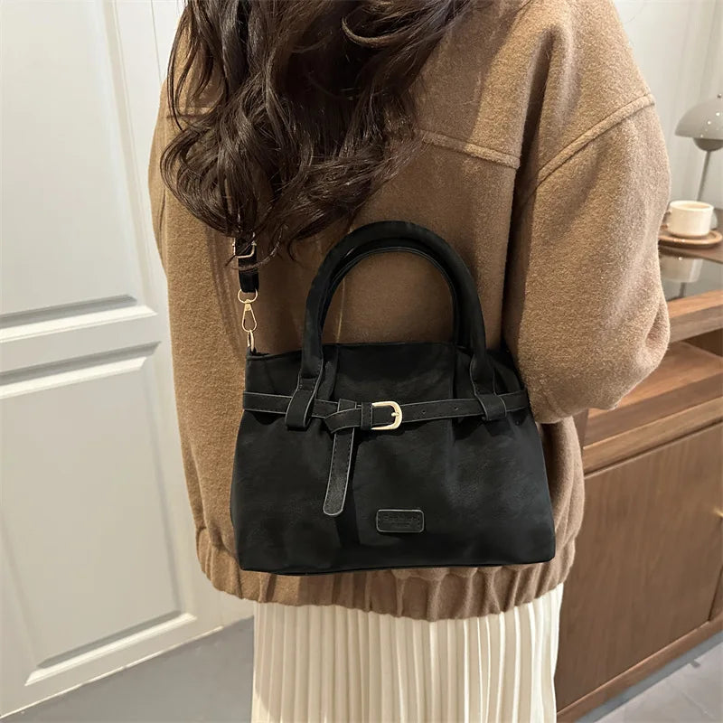 Bolso bandolera de ante liso