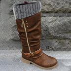 Botas altas vintage de mujer con punta redonda - vista 2