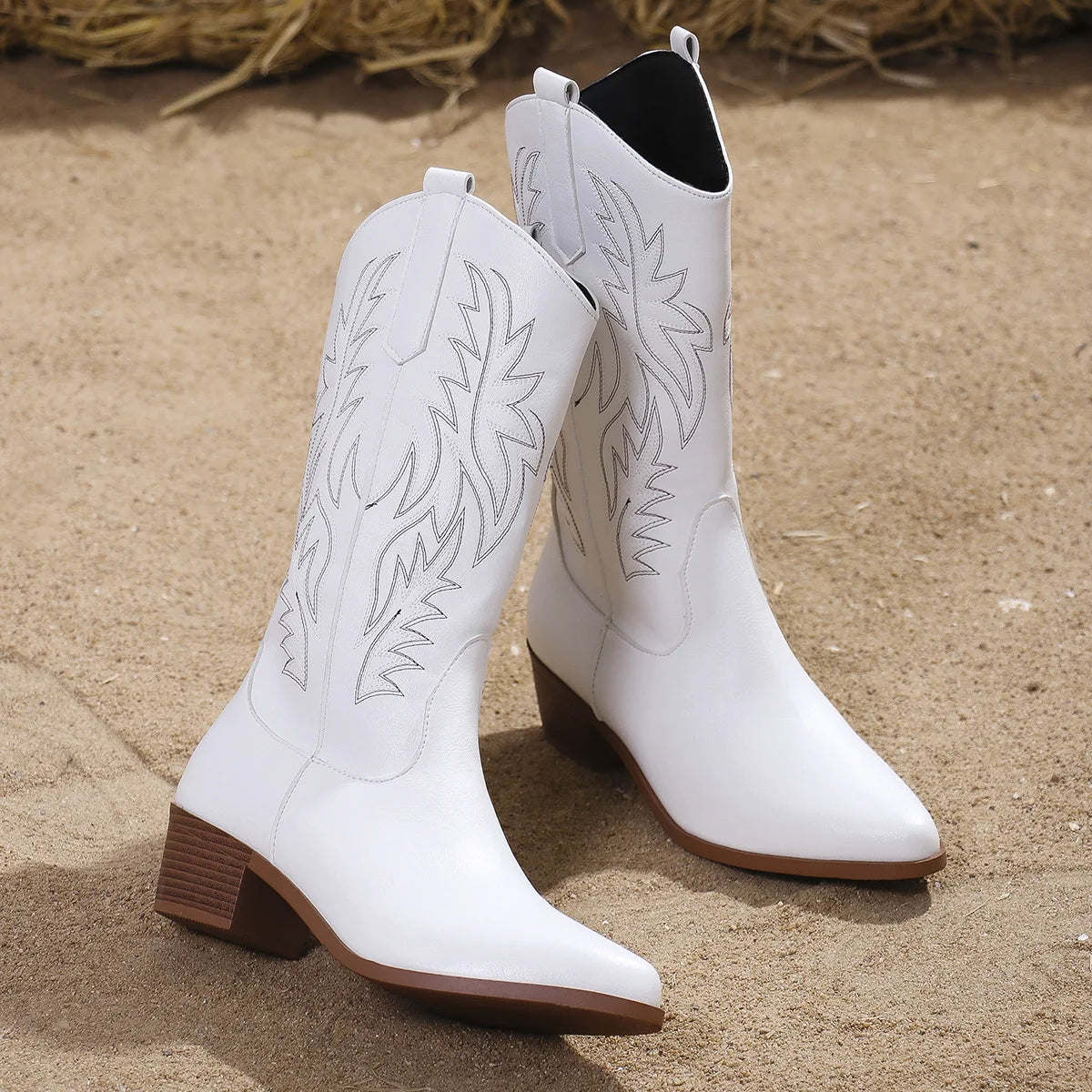 Botas camperas de mujer de media caña con tacón ancho - vista 6