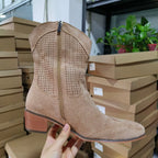 Botines de punta afilada con tacón ancho bajo - vista 6