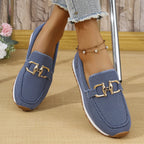 Mocasines casuales de lona con hebilla metálica - vista 6