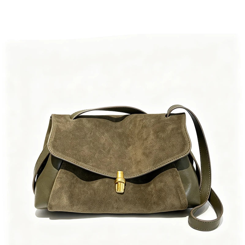 Bolso bandolera vintage de ante