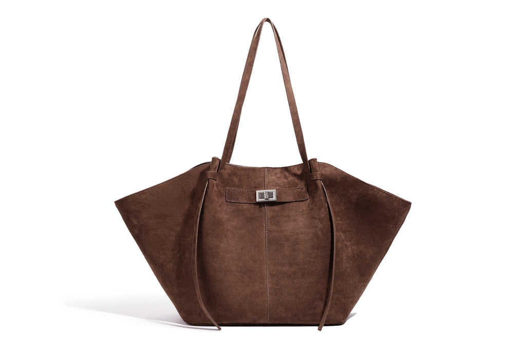 Bolso tote con cierre dorado