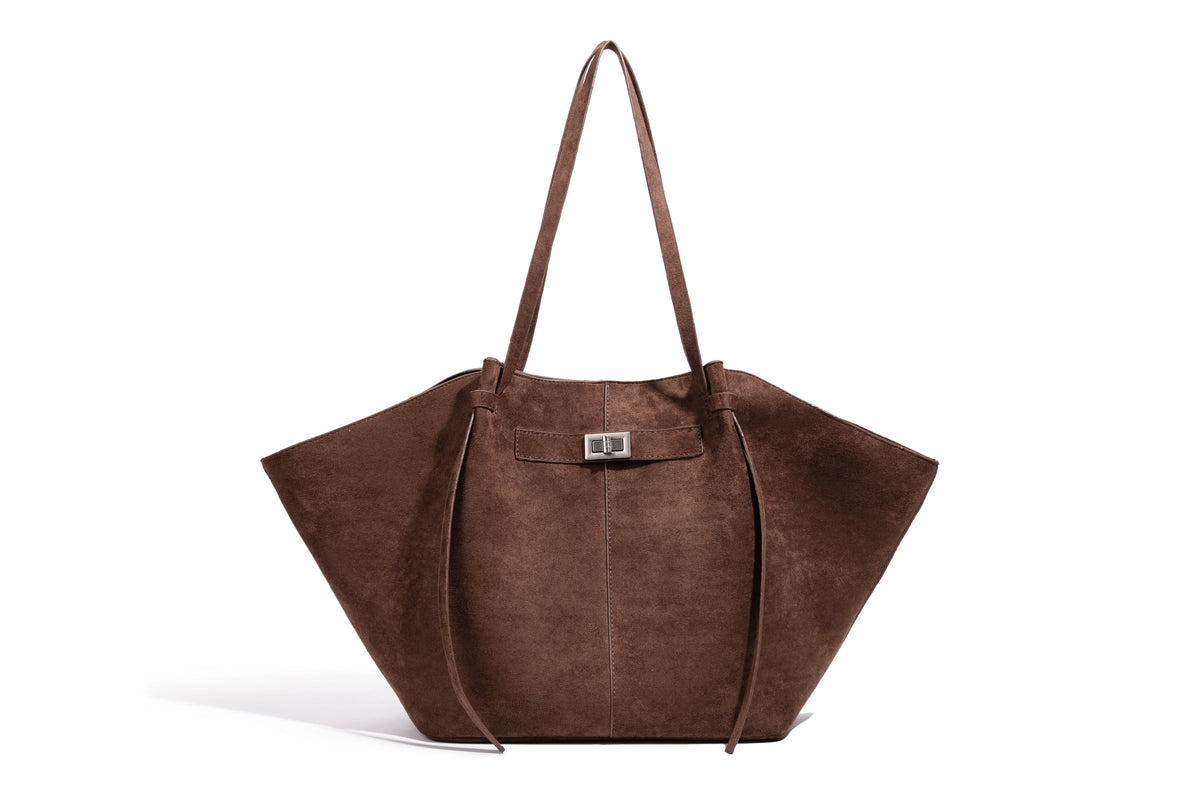 Bolso tote con cierre dorado
