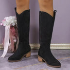 Botas vaqueras altas con bordados western - vista 7