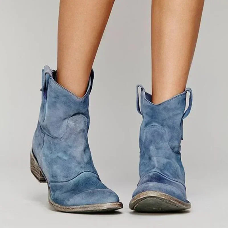 Botines vaqueros vintage de mujer con punta afilada - vista 3