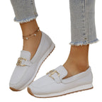 Mocasines casuales de lona con hebilla metálica - vista 4