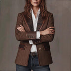 Chaqueta de lana con cuello sastre en color contraste - vista 3