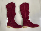 Botas altas de ante con tacón bajo y cremallera lateral - vista 8
