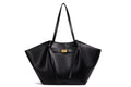 Bolso tote con cierre dorado