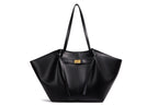 Bolso tote con cierre dorado