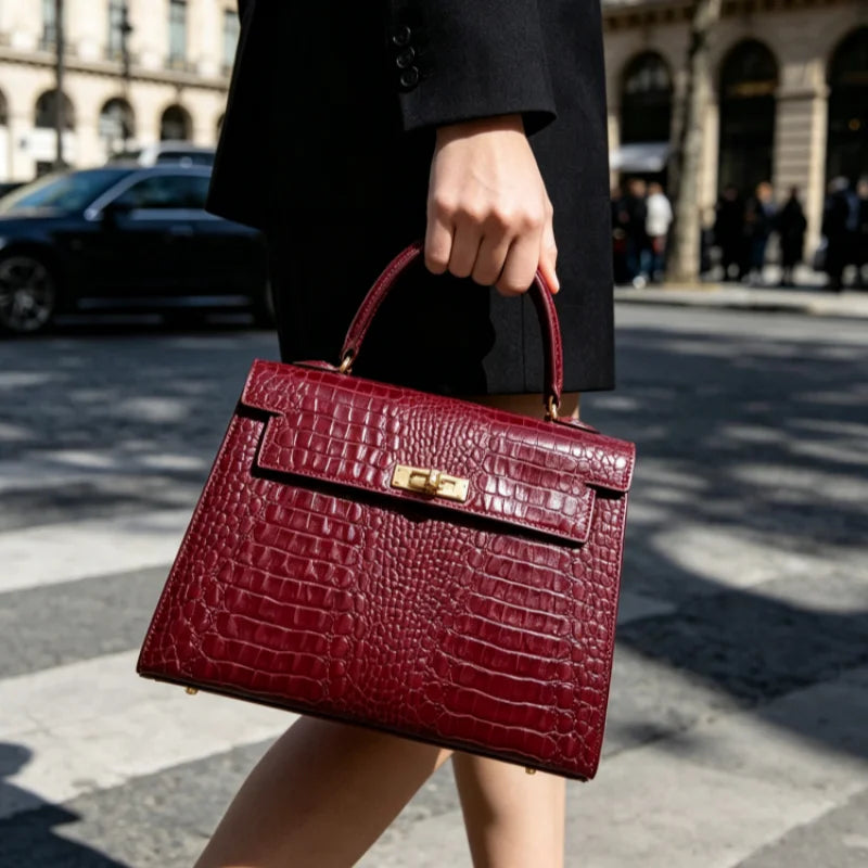 Bolso efecto cocodrilo