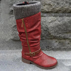 Botas altas vintage de mujer con punta redonda - vista 3
