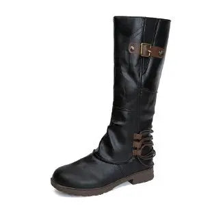 Botas altas de mujer hasta la rodilla con hebillas - vista 11