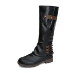 Botas altas de mujer hasta la rodilla con hebillas - vista 11