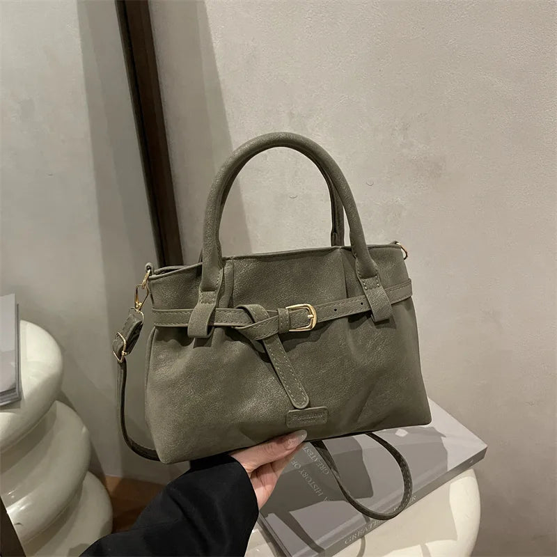 Bolso bandolera de ante liso