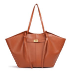 Bolso tote con cierre dorado