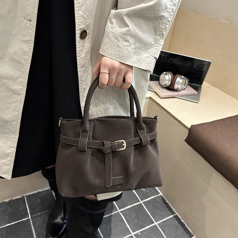 Bolso bandolera de ante liso