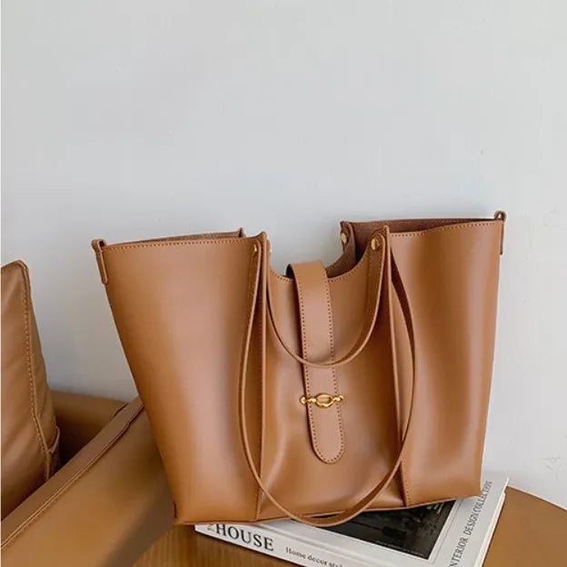 Bolso tote vintage con neceser