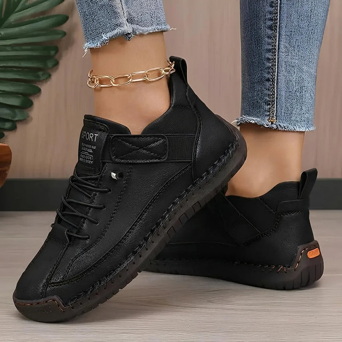 Mocasines de piel para hombre cosidos a mano - vista 4