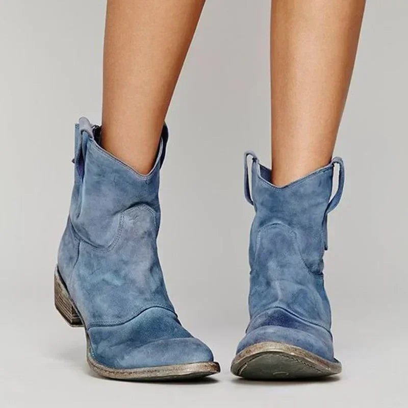 Botines vaqueros vintage de mujer con punta afilada - vista 5