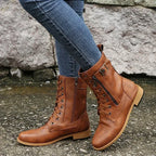Botines de cordones con tacón cuadrado - vista 4