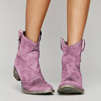 Botines vaqueros vintage de mujer con punta afilada - vista 4