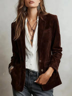 Chaqueta de mujer efecto ante de estilo retro - vista 7