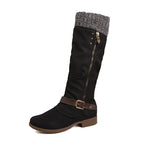 Botas altas vintage de mujer con punta redonda - vista 5