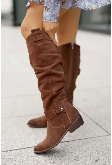 Botas mosqueteras de ante por encima de la rodilla - vista 9